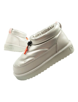 D.franklin buty śniegowce damskie zimowe modne ocieplane botki srebrne