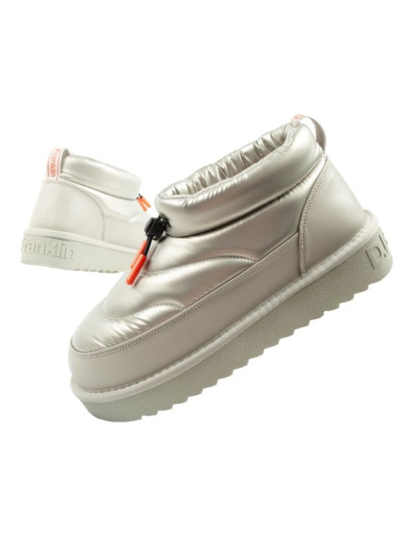 D.franklin buty śniegowce damskie zimowe modne ocieplane botki srebrne