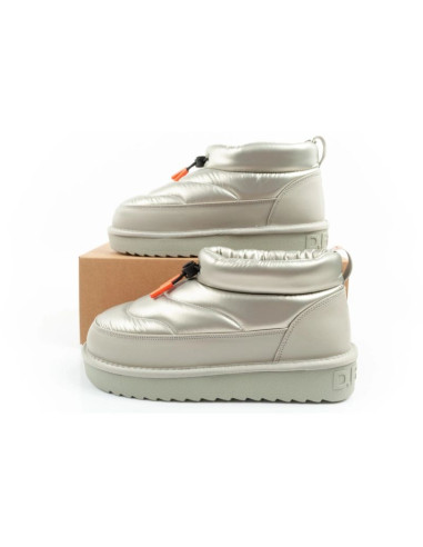 D.franklin buty śniegowce damskie zimowe modne ocieplane botki srebrne