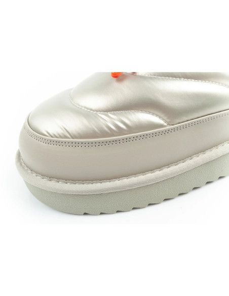 D.franklin buty śniegowce damskie zimowe modne ocieplane botki srebrne