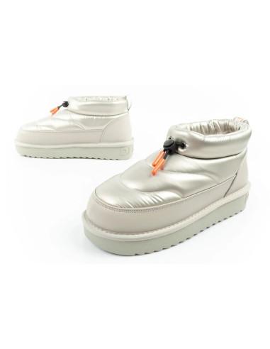 D.franklin buty śniegowce damskie zimowe modne ocieplane botki srebrne