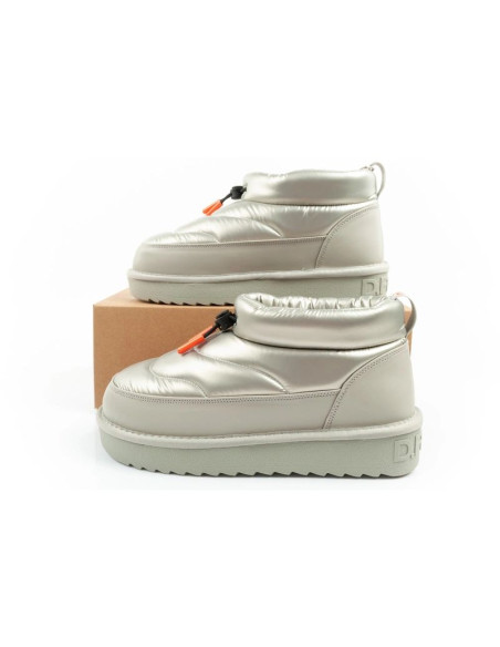 D.franklin buty śniegowce damskie zimowe modne ocieplane botki srebrne