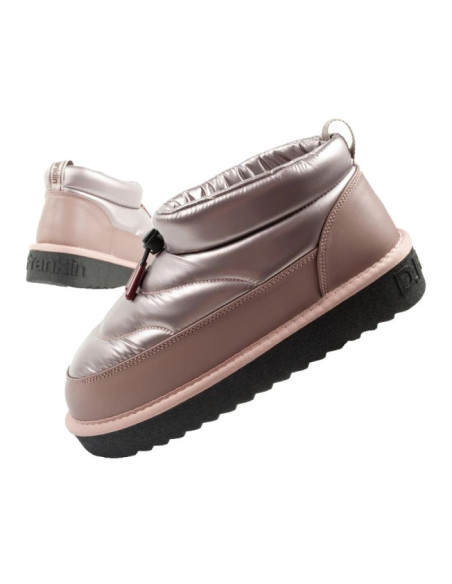 D.franklin buty śniegowce damskie zimowe modne ocieplane botki różowe złoto