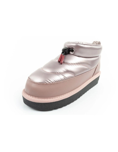 D.franklin buty śniegowce damskie zimowe modne ocieplane botki różowe złoto