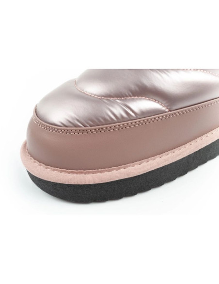 D.franklin buty śniegowce damskie zimowe modne ocieplane botki różowe złoto