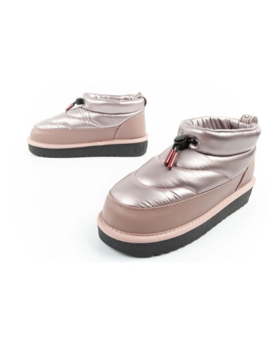 D.franklin buty śniegowce damskie zimowe modne ocieplane botki różowe złoto