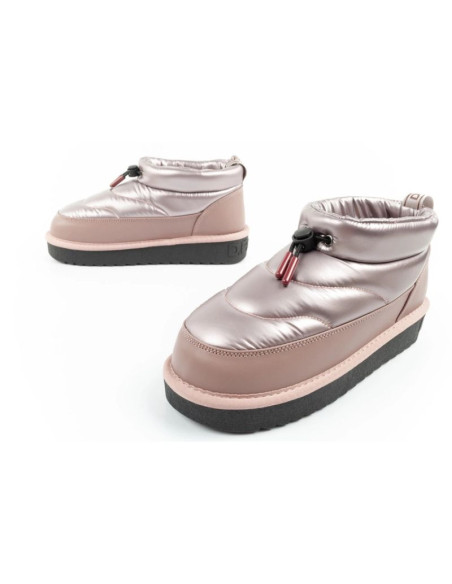 D.franklin buty śniegowce damskie zimowe modne ocieplane botki różowe złoto