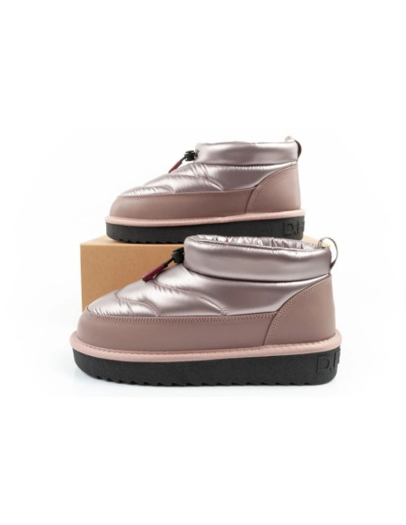 D.franklin buty śniegowce damskie zimowe modne ocieplane botki różowe złoto