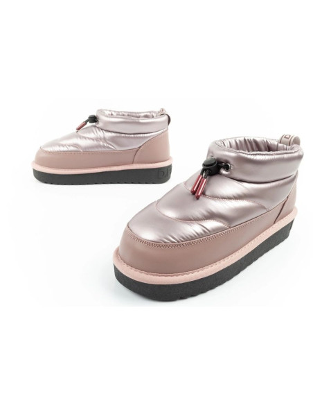D.franklin buty śniegowce damskie zimowe modne ocieplane botki różowe złoto