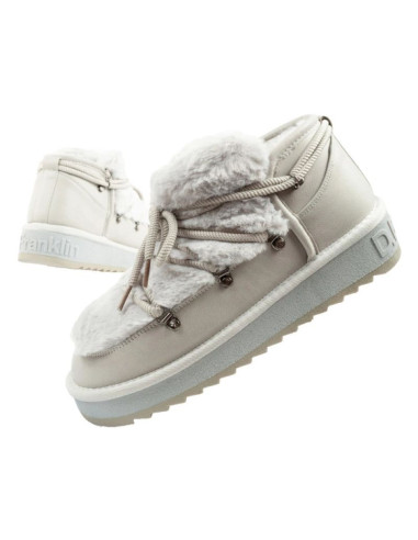 D.franklin buty śniegowce damskie zimowe modne futerko ocieplane szare