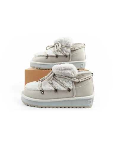 D.franklin buty śniegowce damskie zimowe modne futerko ocieplane szare