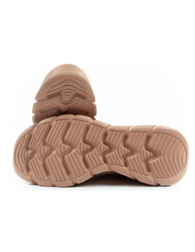 Skechers buty zimowe damskie botki za kostkę ocieplane skórzane brązowe