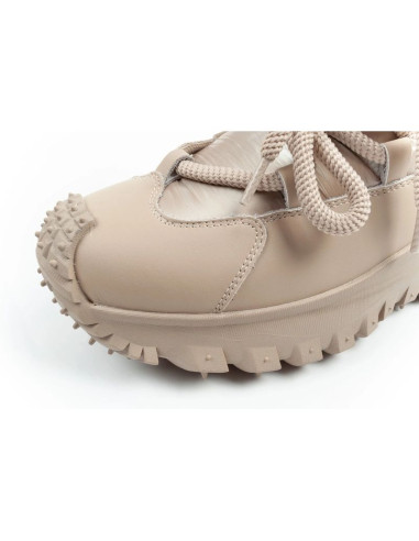 Lee cooper buty sportowe damskie zimowe trekkingowe ocieplane beżowe skóra naturalna