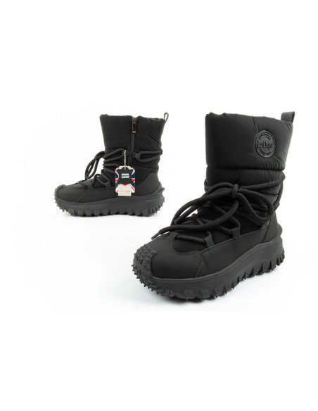 Lee cooper buty sportowe damskie zimowe trekkingowe ocieplane czarne skóra naturalna