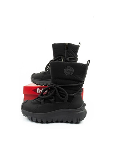 Lee cooper buty sportowe damskie zimowe trekkingowe ocieplane czarne skóra naturalna