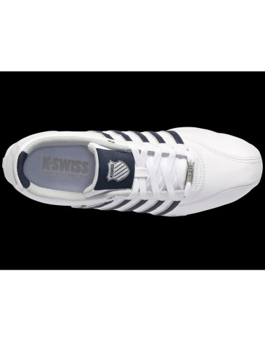 Buty sportowe męskie k-swiss arvee 1.5 skórzane sneakersy do kostki klasyczne białe (02453-900-m)