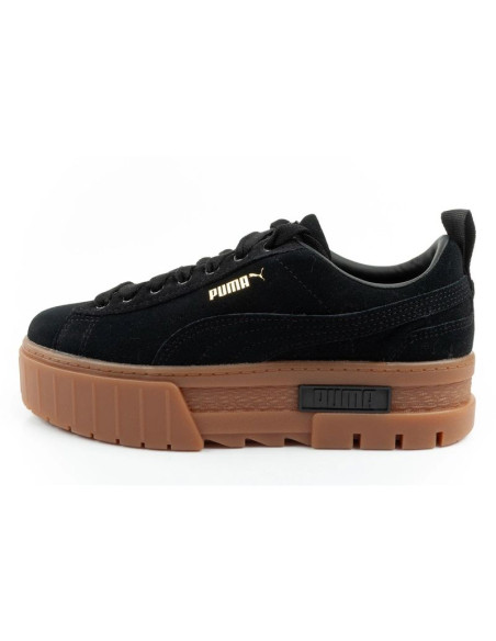 Puma mayze buty damskie sportowe sneakersy platforma czarne modne skóra