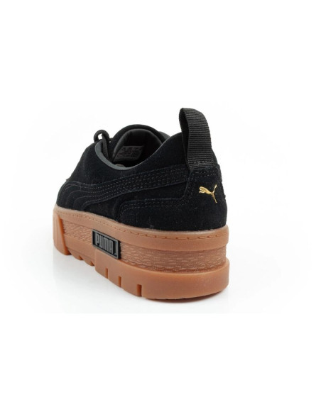 Puma mayze buty damskie sportowe sneakersy platforma czarne modne skóra