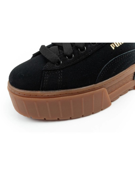 Puma mayze buty damskie sportowe sneakersy platforma czarne modne skóra