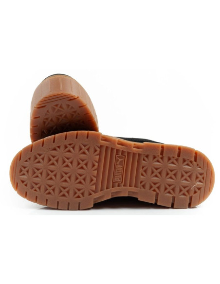 Puma mayze buty damskie sportowe sneakersy platforma czarne modne skóra