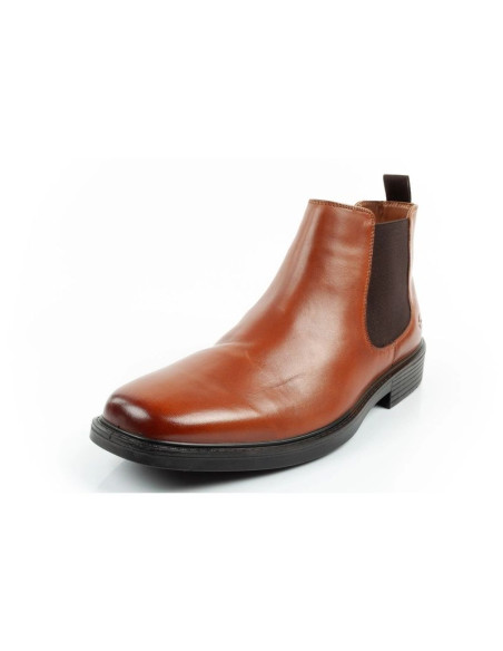 Skechers buty męskie sztyblety miller-boris eleganckie skórzane brązowe