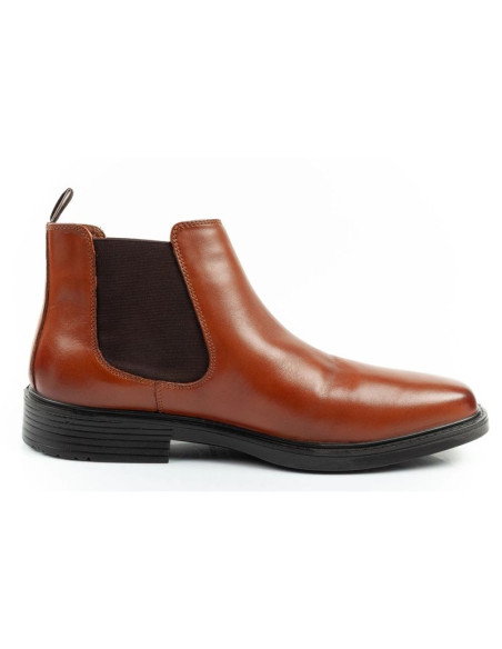 Skechers buty męskie sztyblety miller-boris eleganckie skórzane brązowe