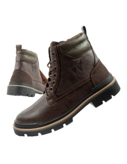 Wrangler nevada buty męskie sztyblety trzewiki eleganckie modne ciemny brąz