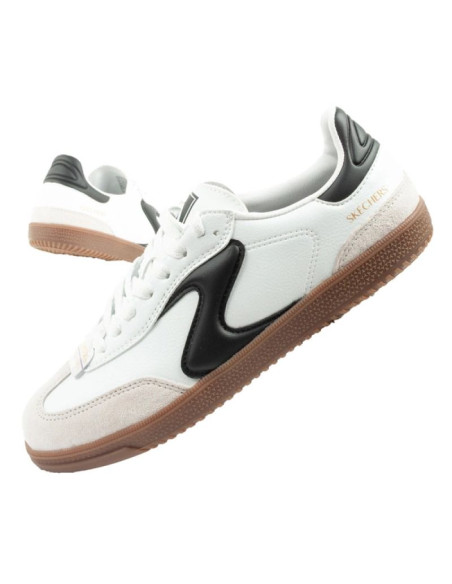 Buty sportowe damskie sneakersy skechers kickoff białe skórzane