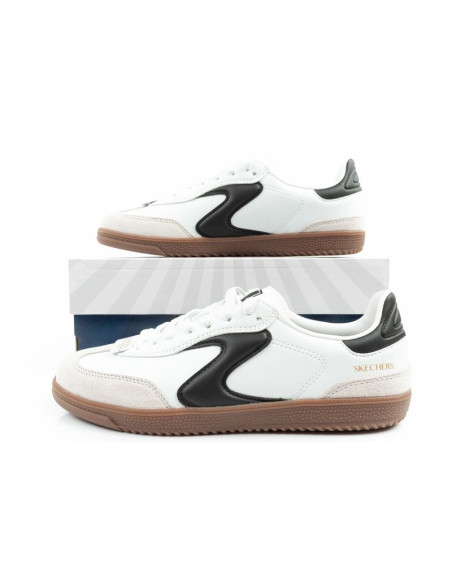 Buty sportowe damskie sneakersy skechers kickoff białe skórzane