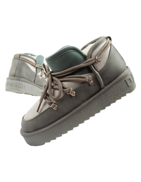 D.franklin buty śniegowce damskie zimowe modne ocieplane botki szare