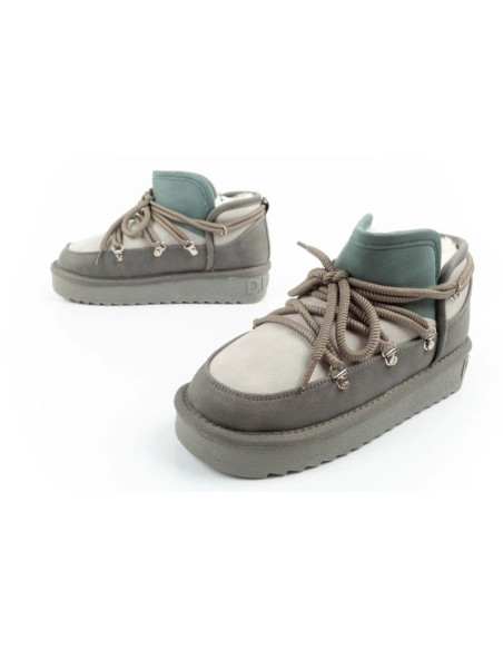 D.franklin buty śniegowce damskie zimowe modne ocieplane botki szare