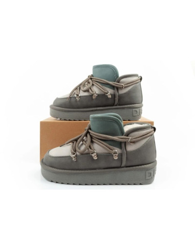 D.franklin buty śniegowce damskie zimowe modne ocieplane botki szare