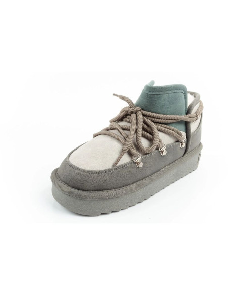 D.franklin buty śniegowce damskie zimowe modne ocieplane botki szare