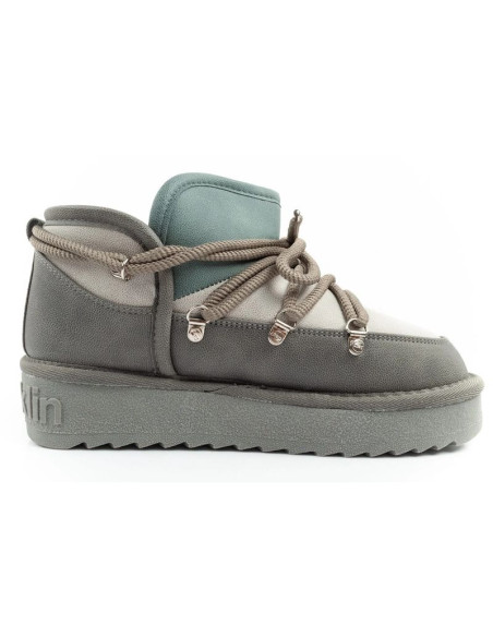 D.franklin buty śniegowce damskie zimowe modne ocieplane botki szare