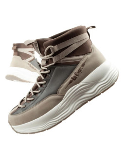 Lee cooper buty sportowe sneakersy damskie modne wygodne za kostkę beżowe