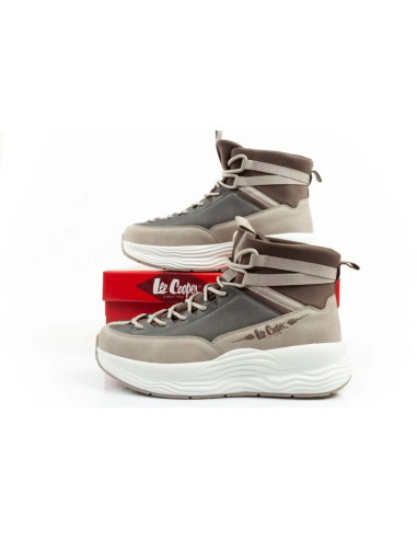 Lee cooper buty sportowe sneakersy damskie modne wygodne za kostkę beżowe