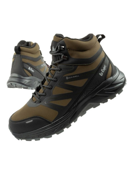Lee cooper buty męskie zimowe trekkingowe ocieplane wodoodporne zielone