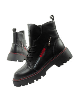 Lee cooper buty botki trapery damskie sztyblety skórzane ocieplane czarne czerwone