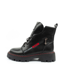 Lee cooper buty botki trapery damskie sztyblety skórzane ocieplane czarne czerwone 2