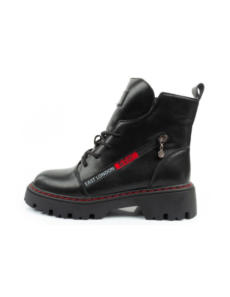 Lee cooper buty botki trapery damskie sztyblety skórzane ocieplane czarne czerwone