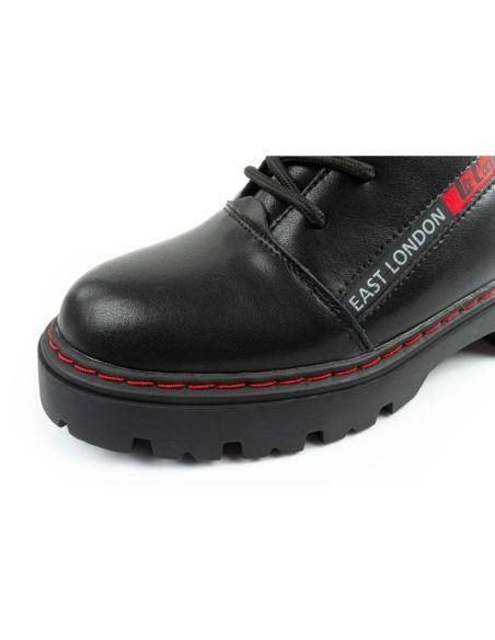 Lee cooper buty botki trapery damskie sztyblety skórzane ocieplane czarne czerwone
