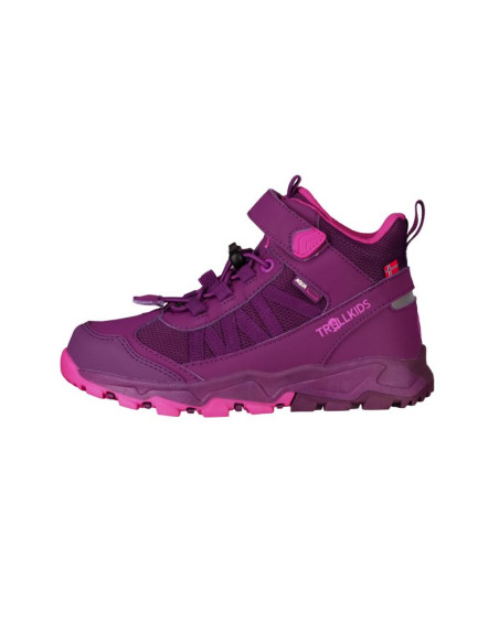 Buty turystyczne dziecięce trollkids kids tronfjell hiker mid wodoodporne różowe (476-234)
