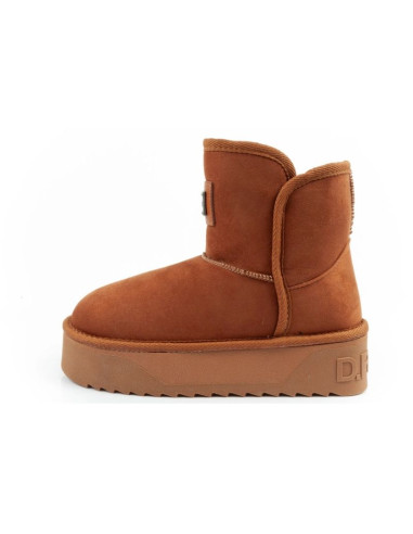 D.franklin buty śniegowce damskie zimowe modne futerko ocieplane botki brązowe