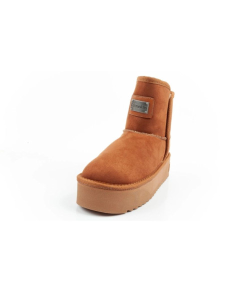 D.franklin buty śniegowce damskie zimowe modne futerko ocieplane botki brązowe