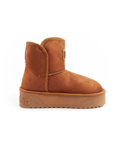 D.franklin buty śniegowce damskie zimowe modne futerko ocieplane botki brązowe