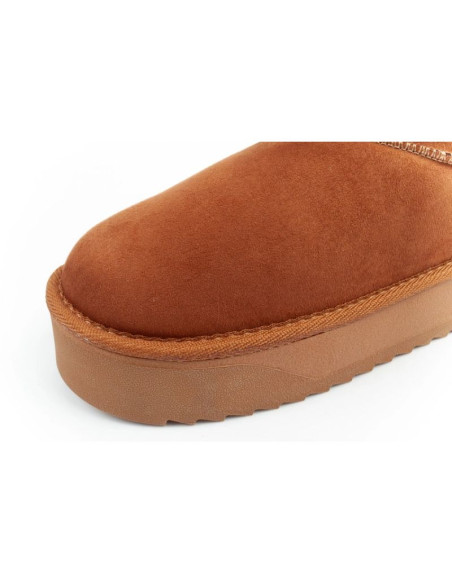 D.franklin buty śniegowce damskie zimowe modne futerko ocieplane botki brązowe