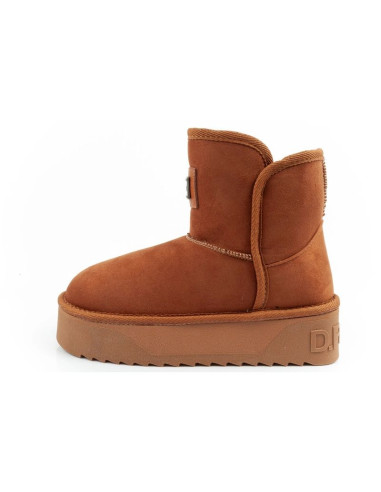 D.franklin buty śniegowce damskie zimowe modne futerko ocieplane botki brązowe