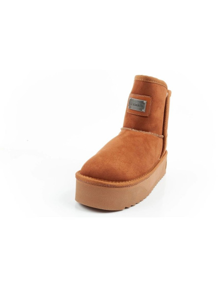 D.franklin buty śniegowce damskie zimowe modne futerko ocieplane botki brązowe