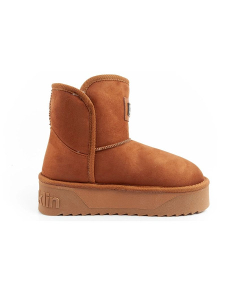 D.franklin buty śniegowce damskie zimowe modne futerko ocieplane botki brązowe