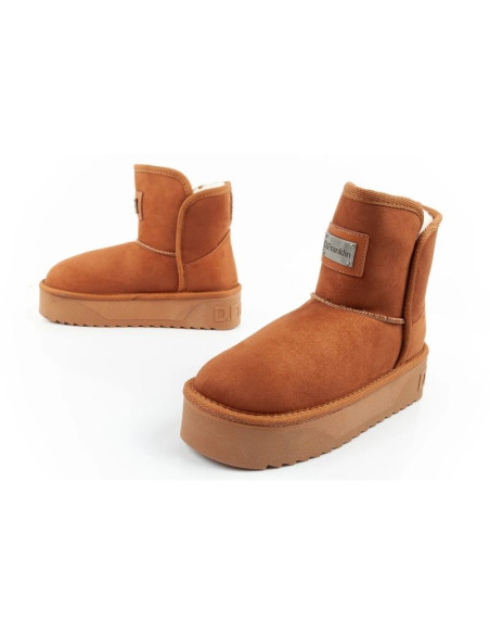 D.franklin buty śniegowce damskie zimowe modne futerko ocieplane botki brązowe